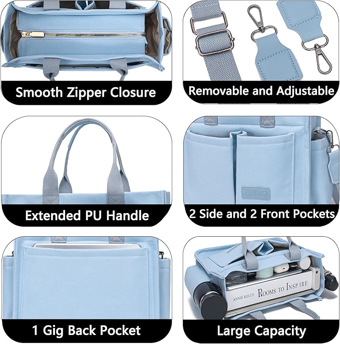 Canvas Tote Bag for Women,Women's Bags Crossbody Bags Work Laptop Tote Bag Large Handbags Purse for Travel Nurse Teacher