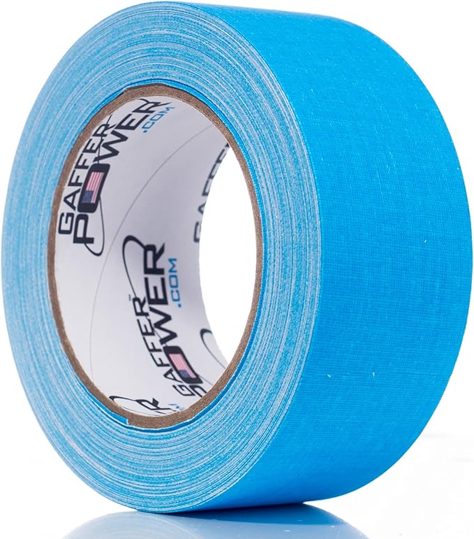 Gaffer Power Gaffers Tape 2 Inch | Fluorescent Blue | USA Made Quality | Leaves No Residue