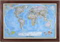Push Pin Travels - Classic World, Solid Wood Cherry with 150 Pins for Tracking Your Travels - 27.5" x 39.5" - 8 Handcrafted Options - Made in USA - Ideal for Any Traveler