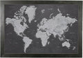 Push Pin Travel Maps - Stormy Dreams World - Rustic Black Framed Pin Map for Tracking Your Travels - 27.5" x 39.5" - 8 Handcrafted Frame Options - Made in USA - Ideal for Any Traveler