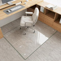 Tempered Glass Chair Mat for Carpet & Hard Floor, 46"x60" Office Chair Mat - Heavy Duty & Scratch Resistant, Non-Slip Pads, Rounded Corners & Polished Edges