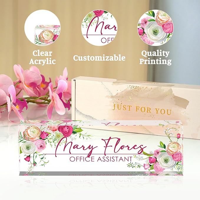 Personalized Desk Name Plate - Custom Gifts for Professionals & Employees