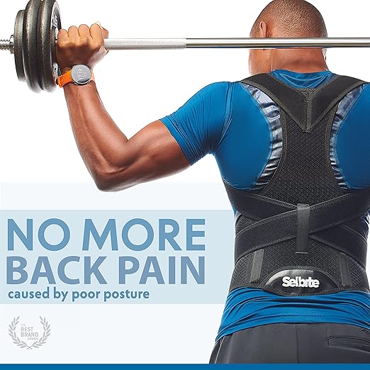 Posture Corrector for Men and Women - Back Brace for Upper and Lower Body Support - Adjustable Straightener with Pain Relief and Muscle Memory (Medium)