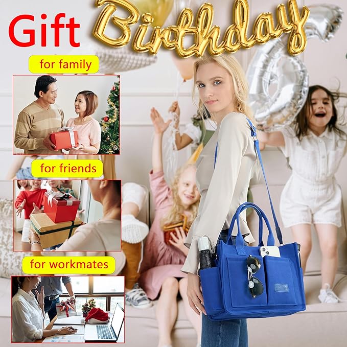 Canvas Tote Bag for Women,Women's Bags Crossbody Bags Work Laptop Tote Bag Large Handbags Purse for Travel Nurse Teacher