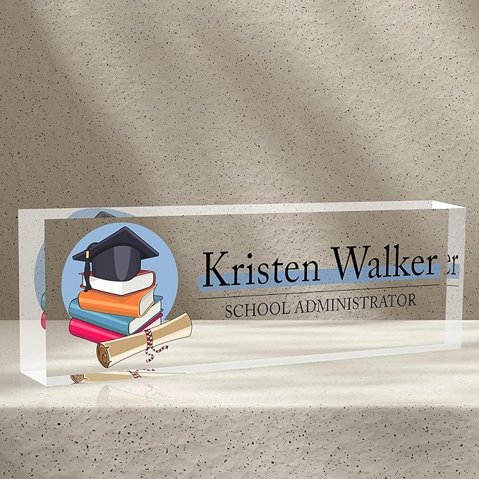 Name Plate for Desk-Personalized Name Plates for Desk-Name Plate Personalized for Office-Gifts for Teacher Boss Employee Appreciation Office Desk Decor (teacher5)