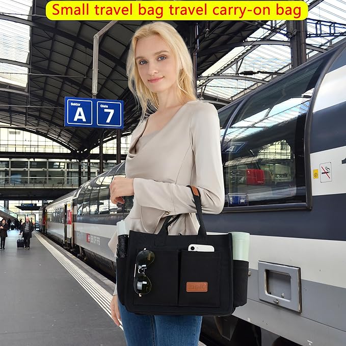 Canvas Tote Bag for Women,Women's Bags Crossbody Bags Work Laptop Tote Bag Large Handbags Purse for Travel Nurse Teacher