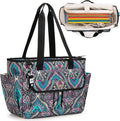 LoDrid Large File Folder Bag with Padded Sleeve for 15.6'' Laptop, File Organizer with Reinforced Straps for Work
