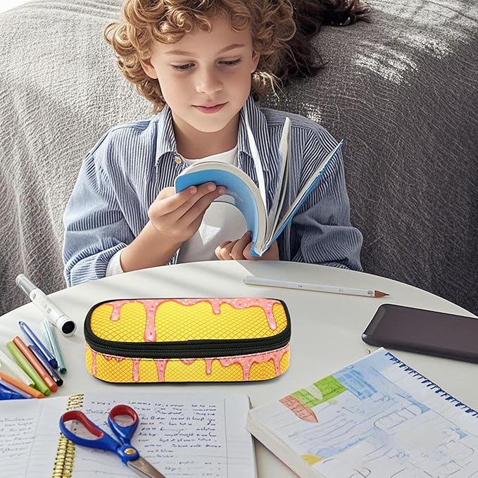 Ice Cream Pencil Case Pencil Pouch Large Capacity Pen Bag School Office Organizer Stationery Storage Box For Girls Boys Teen Kids