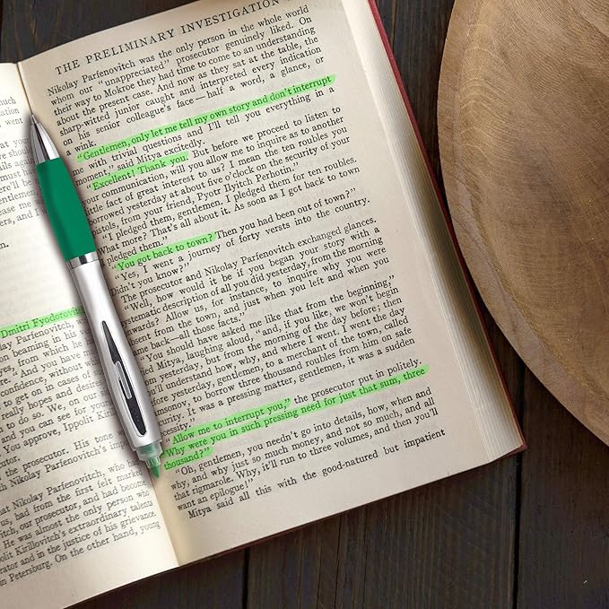 DISCOUNT PROMOS Personalized Plastic Highlighter Pens - 100 pack - Customizable Text, Logo - Green