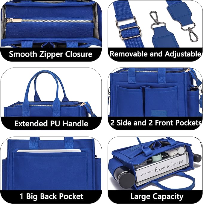 Canvas Tote Bag for Women,Women's Bags Crossbody Bags Work Laptop Tote Bag Large Handbags Purse for Travel Nurse Teacher