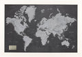 Personalized Stormy Dreams World Travel Map with Textured White Frame