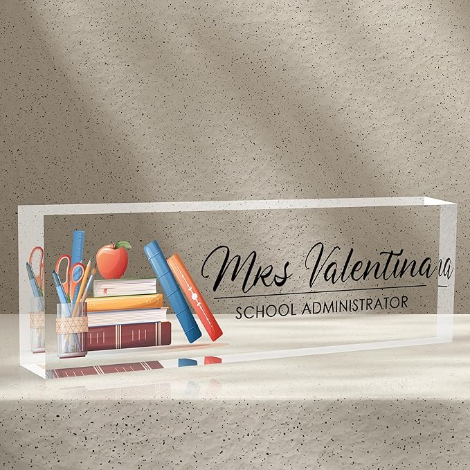 Personalized Name Plates for Office - Gifts for Teacher, Boss, Employee Appreciation - Desk Decor (teacher1)