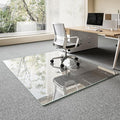 Koonmi Chair Mat for Carpet, Tempered Glass 51"x63" Office Chair Mat, Glass Floor Mat Protector with Rounded and Polished Edges, Ideal for Hardwood Floor, Carpet, Office, Desk, Rolling Chair