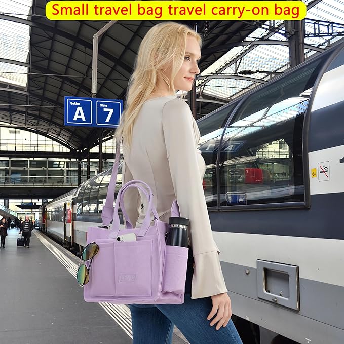 Canvas Tote Bag for Women,Women's Bags Crossbody Bags Work Laptop Tote Bag Large Handbags Purse for Travel Nurse Teacher