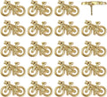 Bicycle Push Pins - Gold Metal Bike Pins - for Cork Board, Maps, or Lapel Pin Use - Designed in USA - Set of 10