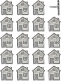 Big House Push Pins - Silver Metal Home Pins - for Cork Board, Maps, or Lapel Pin Use - Designed in USA - Set of 20