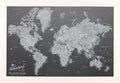 Canvas - Personalized Stormy Dreams World Push Pin Travel Map with Textured White Frame