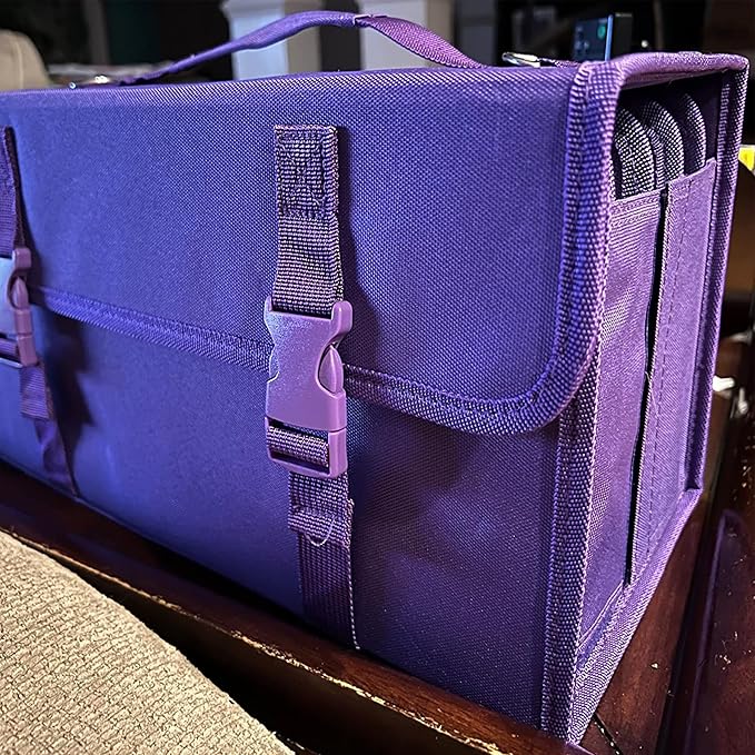 Marker Case, 171 Slots Purple Alcohol Marker Case Markers Carrying Bag Holder for Art Sketch Marker, Permanent Paint Marker, Dry Erase Marker, Repair Marker Pen, Color Highlighte Art Supplies