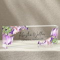 Personalized Lily Name Plates for Office - Gifts for Teacher, Boss, Employee Appreciation - Desk Decor