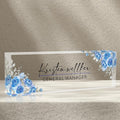 Personalized Name Plates - Office Desk Decor & Gifts (Blue Daisy)