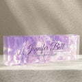 Personalized Name Plates for Office - Gifts for Teacher, Boss, Employee Appreciation - Office Desk Decor (Fancy Purple)