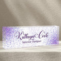 Name Plate for Desk-Personalized Name Plates for Desk-Name Plate Personalized for Office-Gifts for Teacher Boss Employee Appreciation Office Desk Decor (purple diamond), MYDZBJMT1009