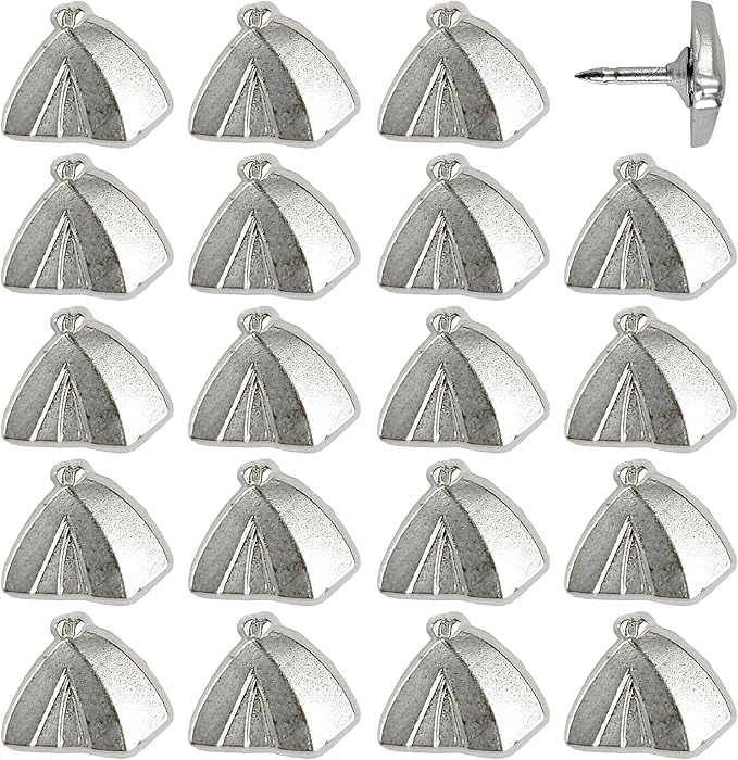 Tent Push Pins - Silver Camping Tent Pin - for Cork Board, Maps, or Lapel Pin Use - Designed in USA - Set of 20