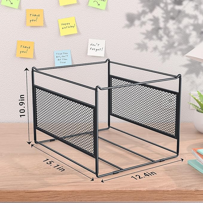2 Pack Hanging File Folder Frame Letter/Legal Size,Hanging Files Holder Rack for Desk Organizer,Hanging Folder Rails,Only Fit Filing Cabinet Drawers over 10" in Height,15.2" Lx12.4 Wx10 H