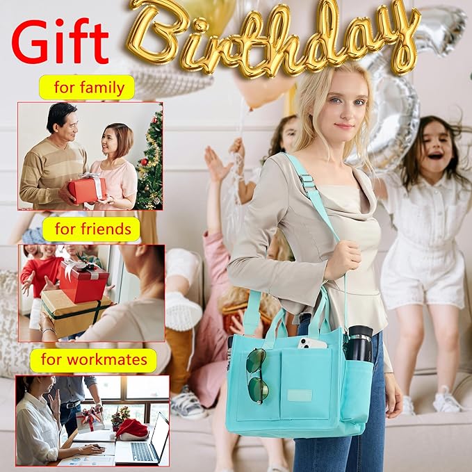 Canvas Tote Bag for Women,Women's Bags Crossbody Bags Work Laptop Tote Bag Large Handbags Purse for Travel Nurse Teacher