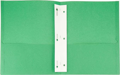 Amazon Basics Twin Pocket File Folders with Fasteners, 25-Pack, Letter, Assorted