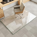 Tempered Glass Chair Mat for Carpet & Hard Floor, 36"x55" Office Chair Mat - Heavy Duty & Scratch Resistant, Non-Slip Pads, Rounded Corners & Polished Edges