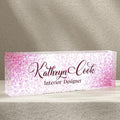 Name Plate for Desk-Personalized Name Plates for Desk-Name Plate Personalized for Office-Gifts for Teacher Boss Employee Appreciation Office Desk Decor (pink diamond), MYDZBJMT1009