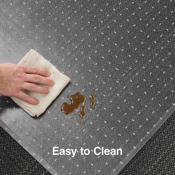 Staples Medium Pile Chair Mat Standard Lip 46" X 60"