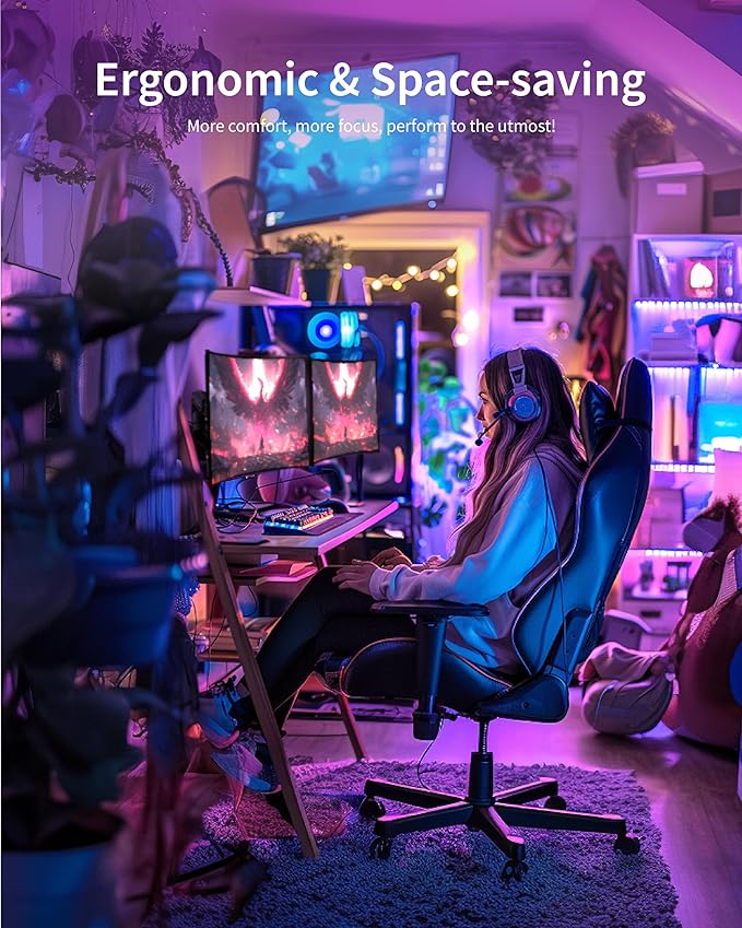 Dual Monitor Wall Mount for Flat or Curved Screens up to 38" Within 25 lbs, Adjustable Monitor Arm with Cable Management, VESA 75x75/100x100mm Monitor Mount for 2 Monitors, Black