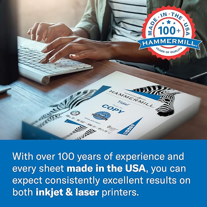Hammermill Colored Paper, 20 lb Goldenrod Printer Paper, 8.5 x 14-10 Ream (5,000 Sheets) - Made in the USA, Pastel Paper, 103150C