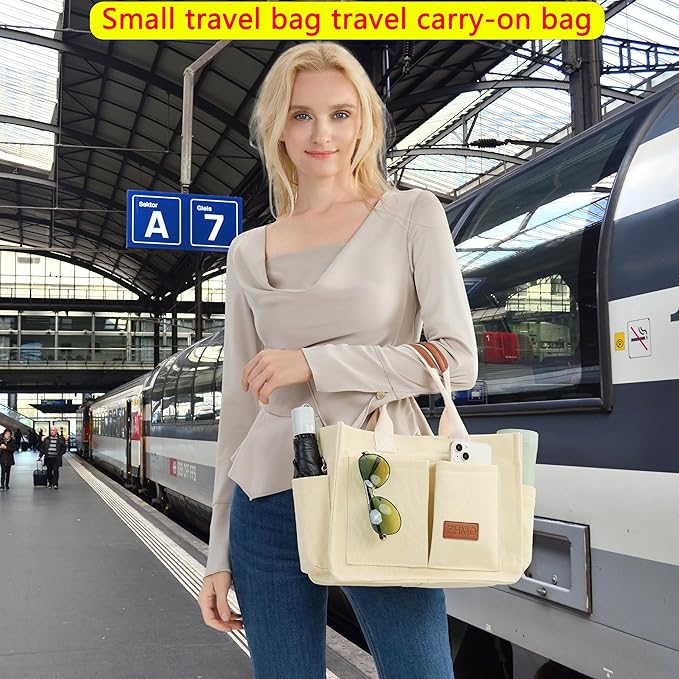 Canvas Tote Bag for Women,Women's Bags Crossbody Bags Work Laptop Tote Bag Large Handbags Purse for Travel Nurse Teacher