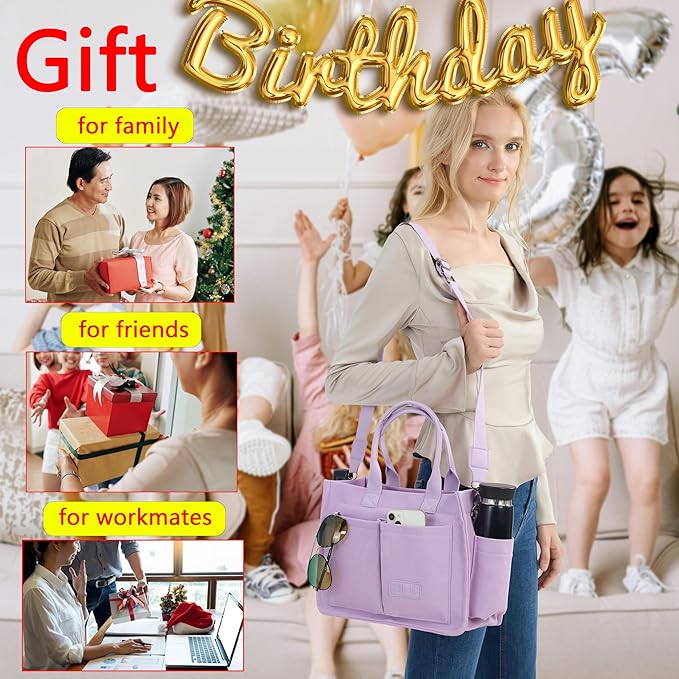 Canvas Tote Bag for Women,Women's Bags Crossbody Bags Work Laptop Tote Bag Large Handbags Purse for Travel Nurse Teacher