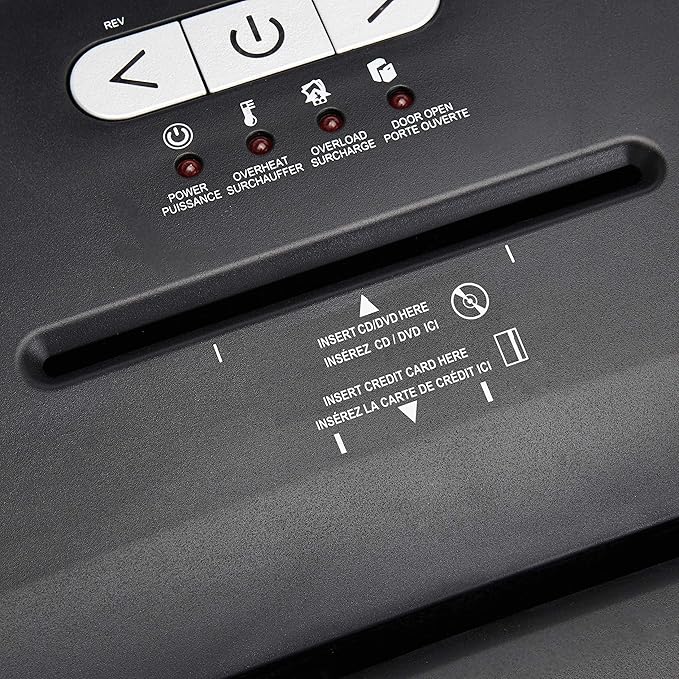 Amazon Basics 18 Sheet Cross Cut Paper, CD, and Credit Card Shredder, Black