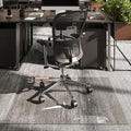 [Tempered Glass] 50“x44” Rounded Glass Chair Mat with Polished Edge Clear Office Chair Mat, Glides Smoothly, Suitable for Carpet or Hardwood Floors