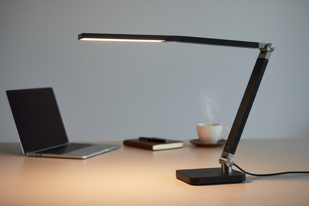 Smart Desk Lamp
Illuminate your workspace with a lamp that combines adjustable brightness, modern aesthetics, and energy efficiency. Perfect for late-night work or creating a focused environment. (MAKE IT REAL PHOTO0